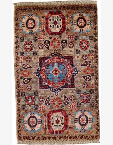 1' 10 x 3' Hand Knotted Mamluk Ziegler Rug