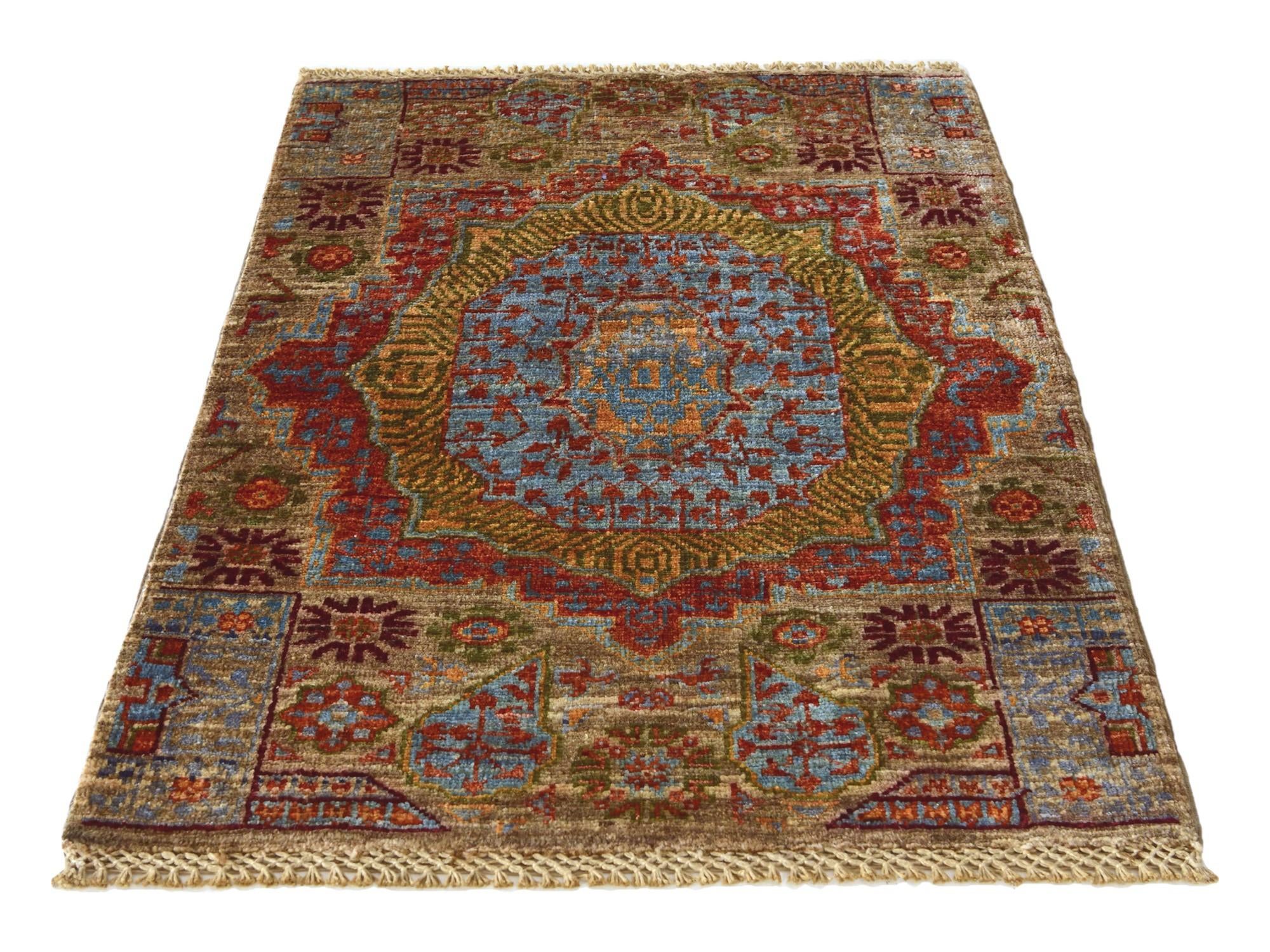 2' 1 x 3' 1 Hand Knotted Mamluk Ziegler Rug