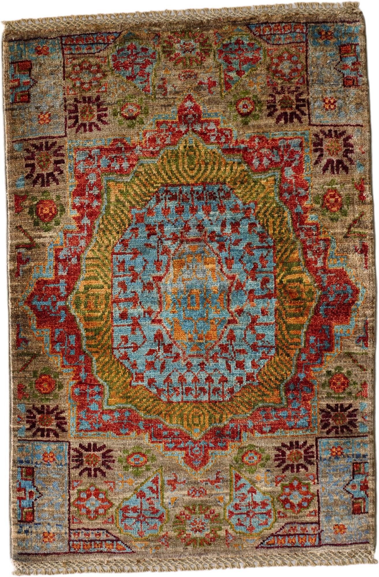 2' 1 x 3' 1 Hand Knotted Mamluk Ziegler Rug