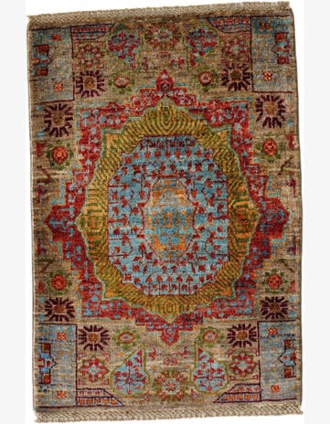 2' 1 x 3' 1 Hand Knotted Mamluk Ziegler Rug