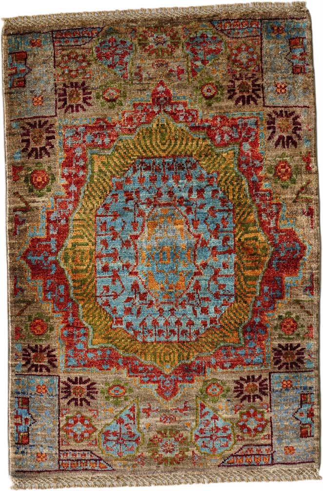 2' 1 x 3' 1 Hand Knotted Mamluk Ziegler Rug