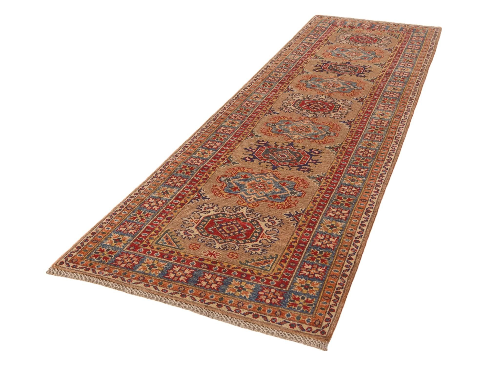 2' 9 x 9' 9 Hand Knotted Kazak Runner Rug