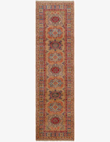 2' 9 x 9' 9 Hand Knotted Kazak Runner Rug