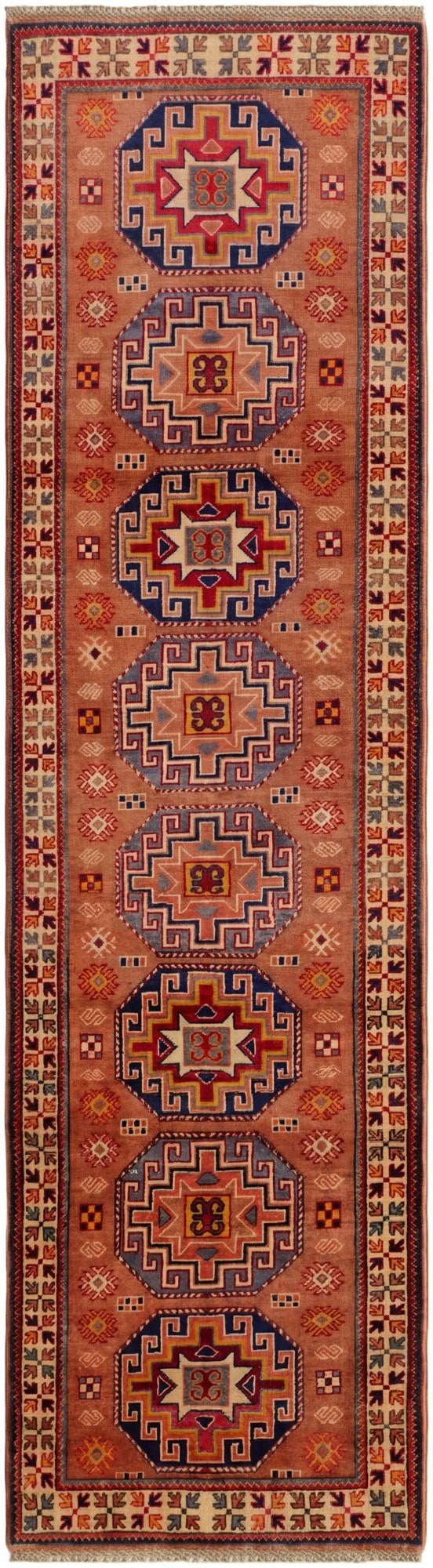 2' 9 x 10' Hand Knotted Kazak Runner Rug