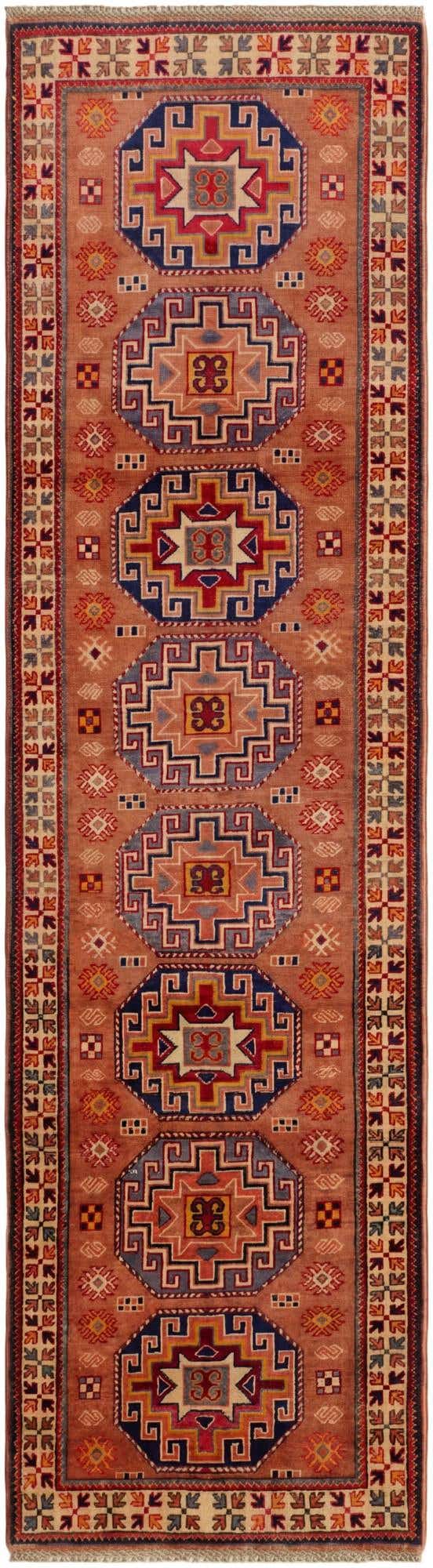 2' 9 x 10' Hand Knotted Kazak Runner Rug