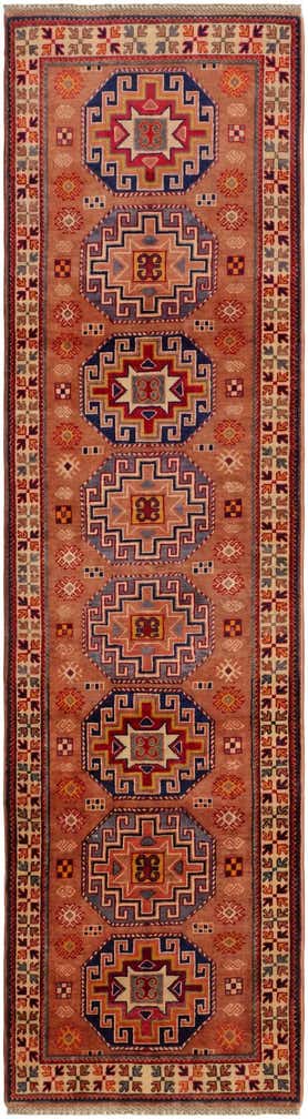 2' 9 x 10' Hand Knotted Kazak Runner Rug
