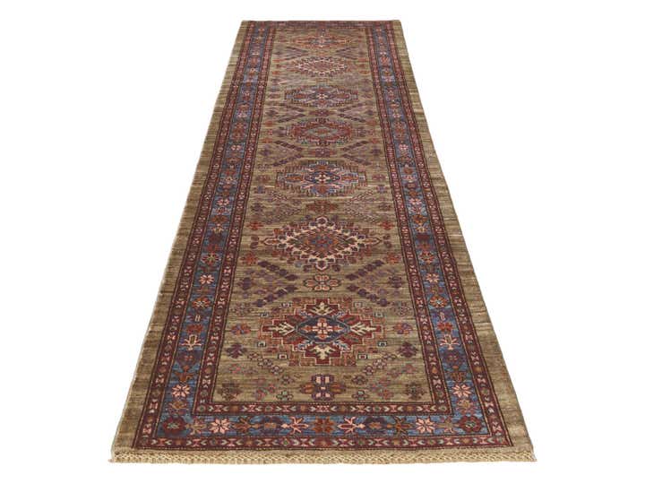 2' 9 x 9' 9 Hand Knotted Kazak Runner Rug