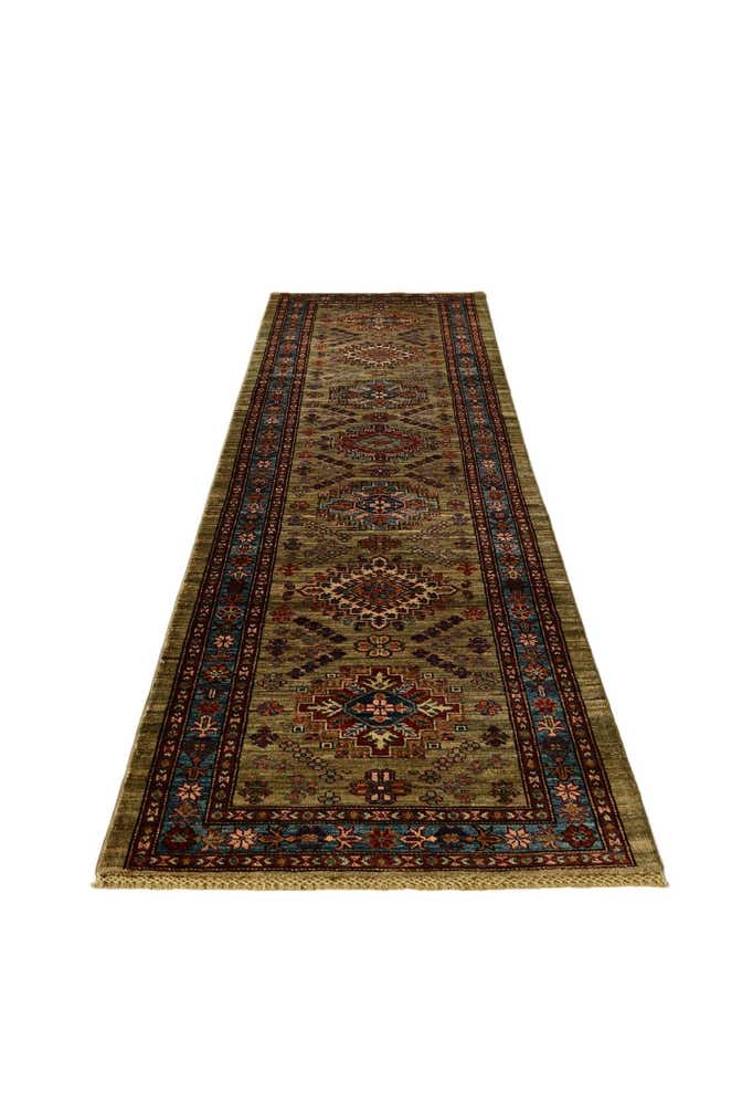 2' 9 x 9' 9 Hand Knotted Kazak Runner Rug
