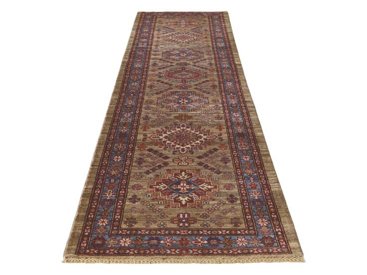 Detail image of 2' 9 x 9' 9 Hand Knotted Kazak Runner Rug