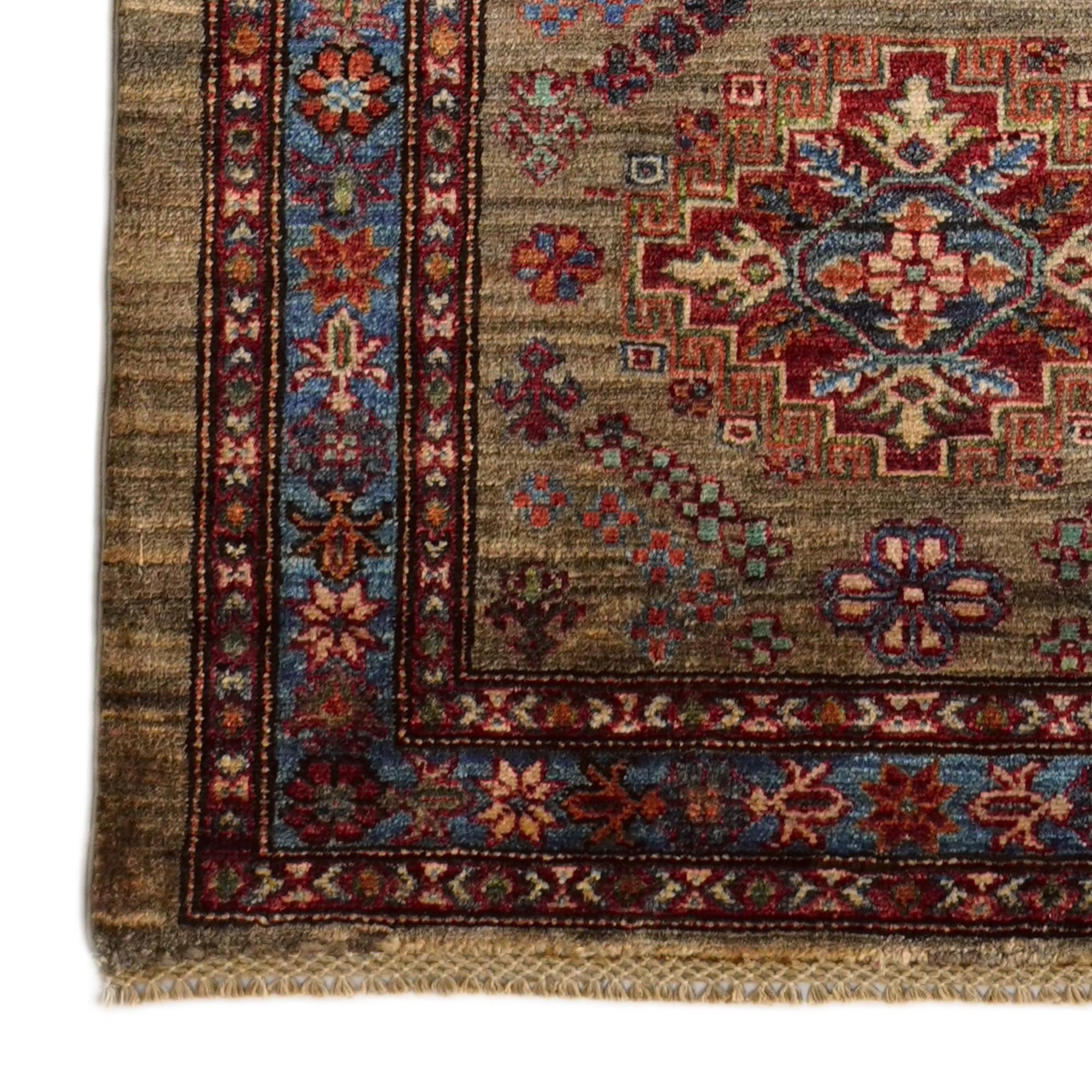 2' 9 x 9' 9 Hand Knotted Kazak Runner Rug
