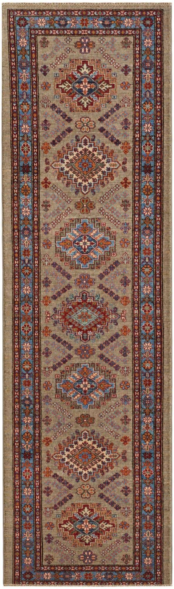 2' 9 x 9' 9 Hand Knotted Kazak Runner Rug