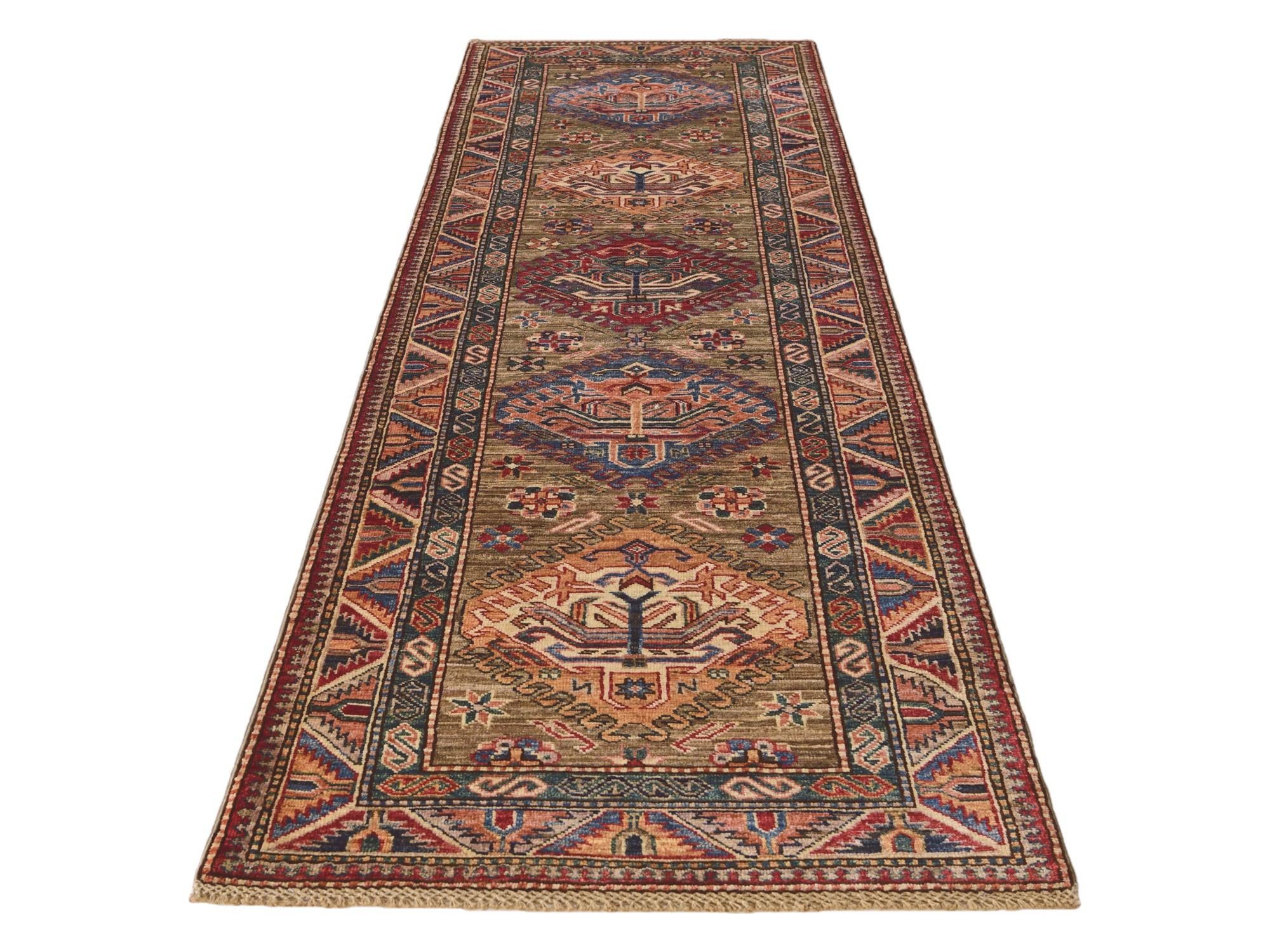 2' 8 x 8' 10 Hand Knotted Kazak Runner Rug