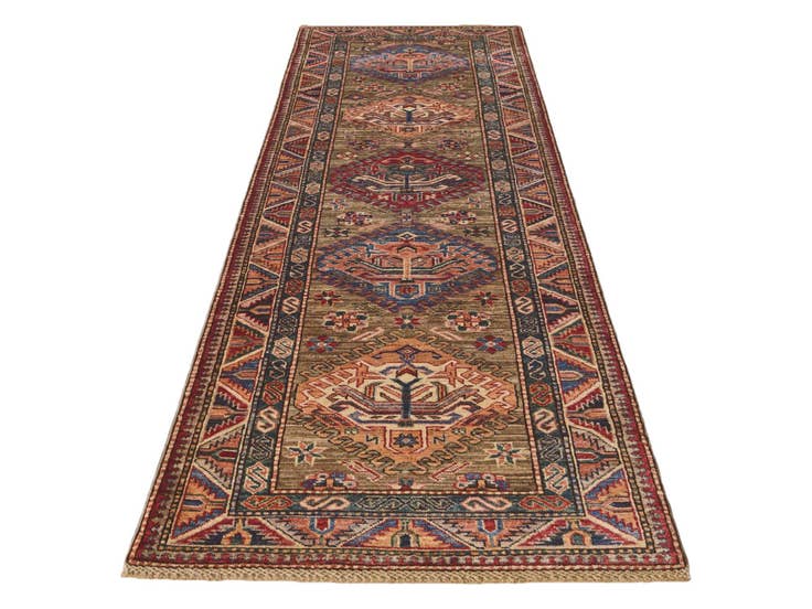 Detail image of 2' 8 x 8' 10 Hand Knotted Kazak Runner Rug