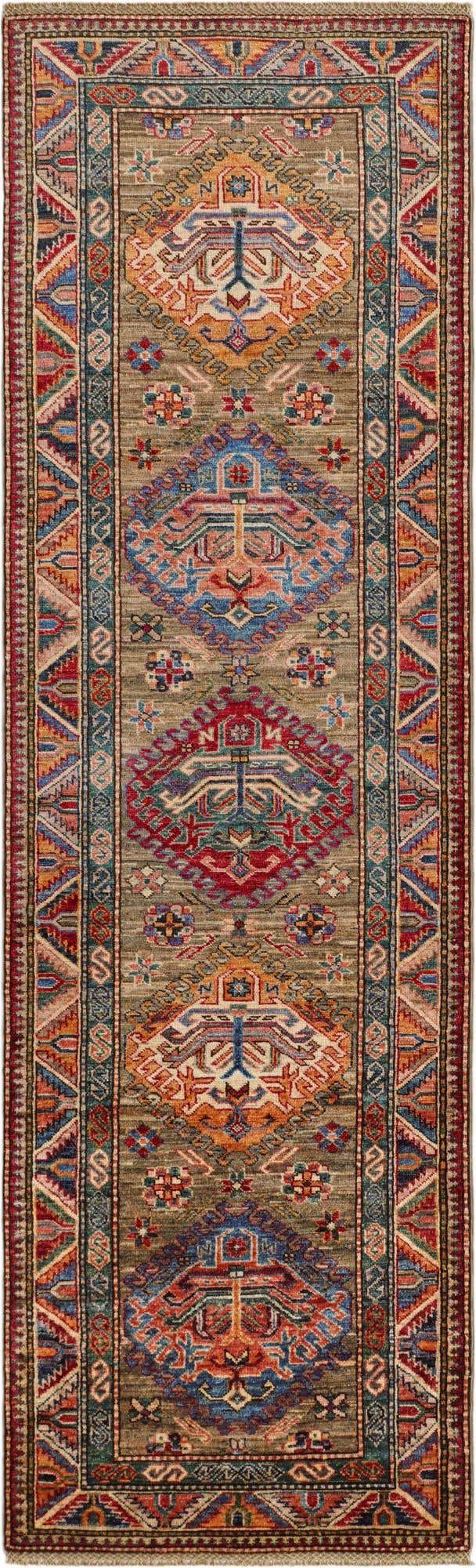 2' 8 x 8' 10 Hand Knotted Kazak Runner Rug