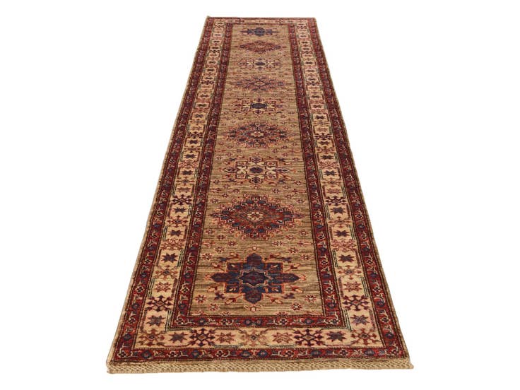 Detail image of 2' 6 x 10' 8 Hand Knotted Kazak Runner Rug