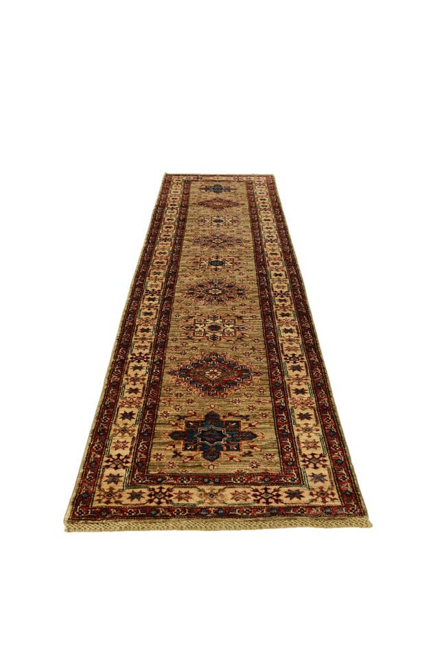 Detail image of 2' 6 x 10' 8 Hand Knotted Kazak Runner Rug