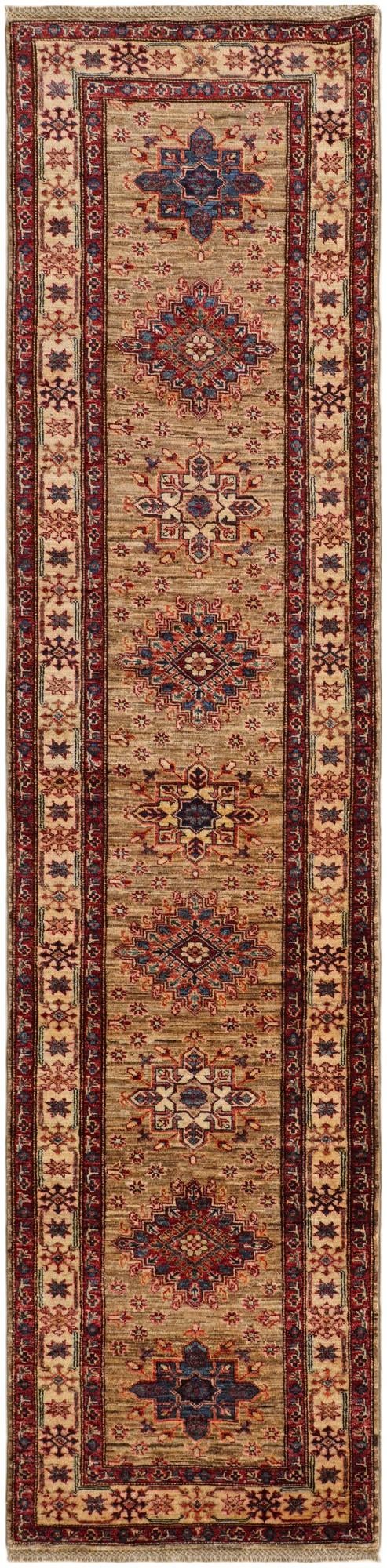 2' 6 x 10' 8 Hand Knotted Kazak Runner Rug