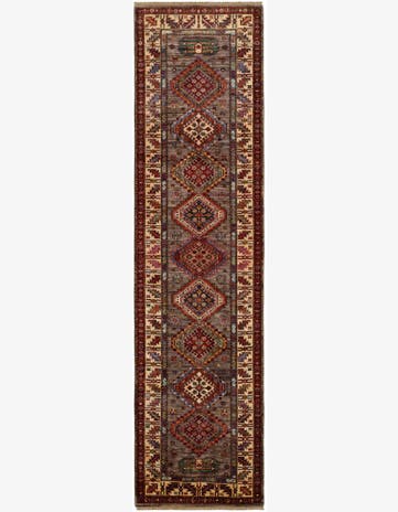2' 9 x 10' 6 Hand Knotted Kazak Runner Rug