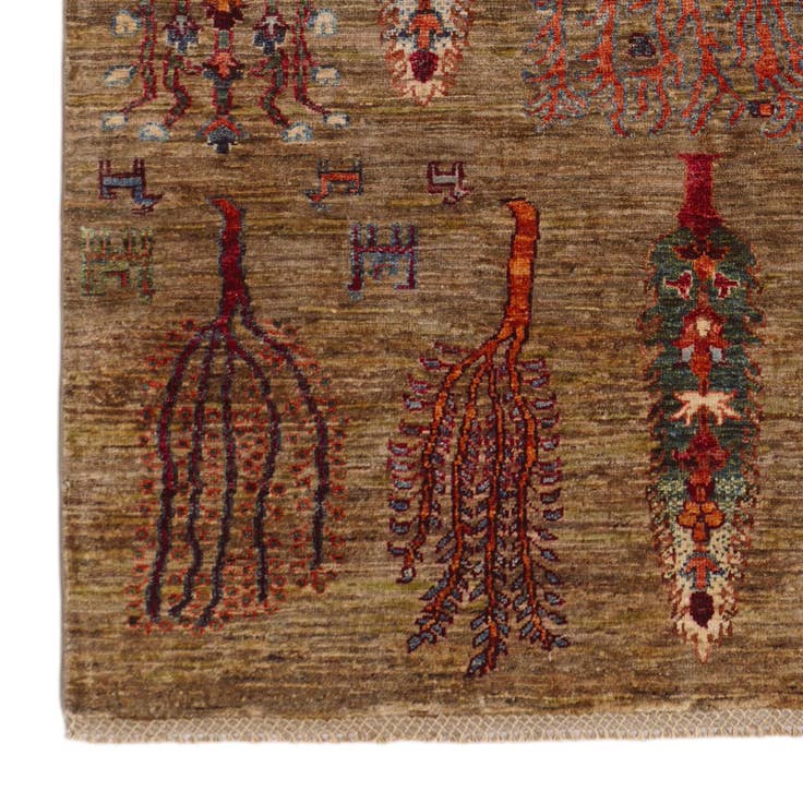 Detail image of 4' 2 x 5' 9 Hand Knotted Ariana Ziegler Rug