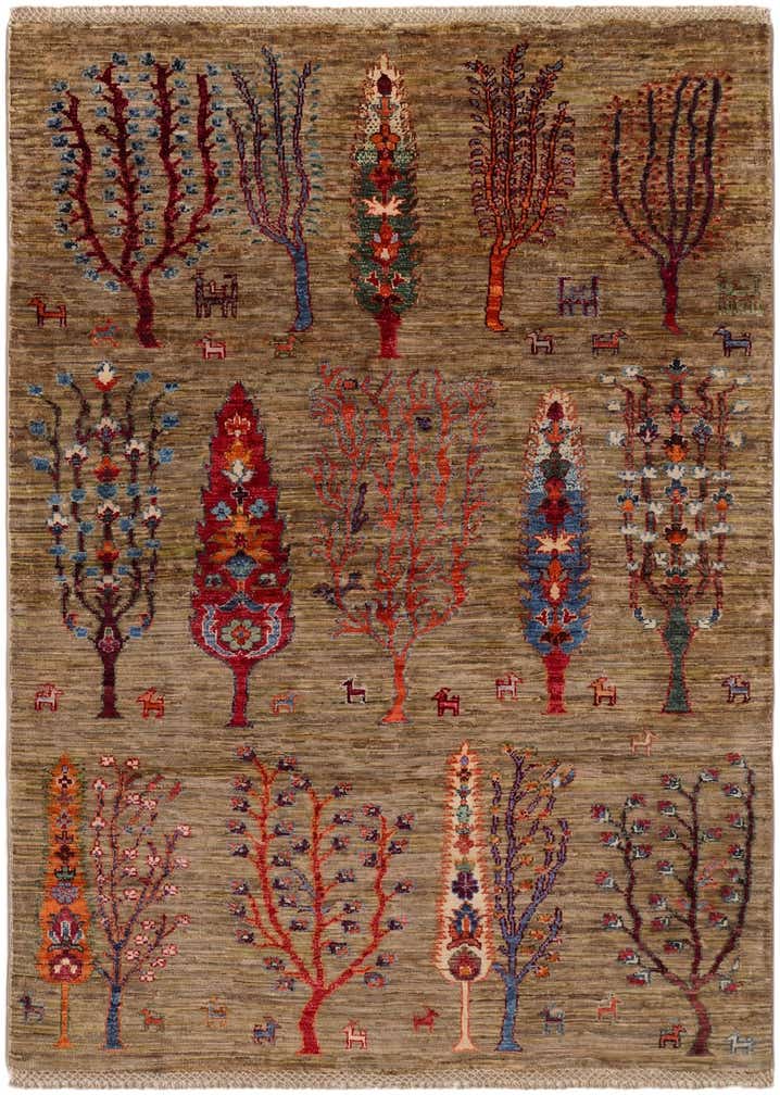 4' 2 x 5' 9 Hand Knotted Ariana Ziegler Rug