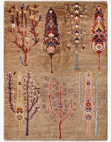 4' 11 x 6' 6 Hand Knotted Ariana Ziegler Rug