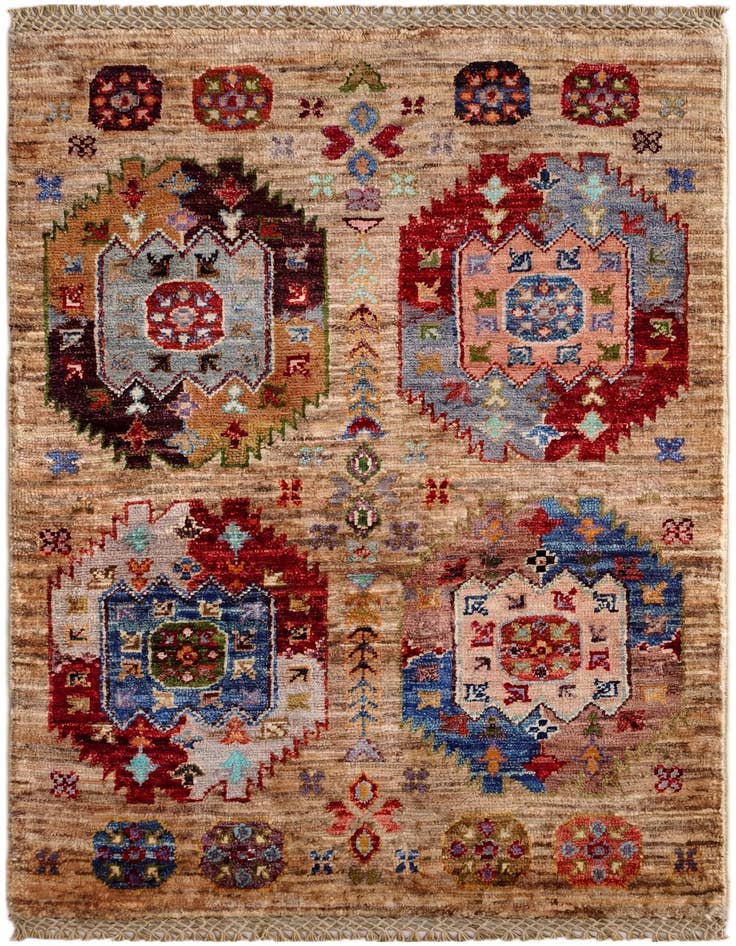 Detail image of 2' x 3' 3 Hand Knotted Ariana Ziegler Rug