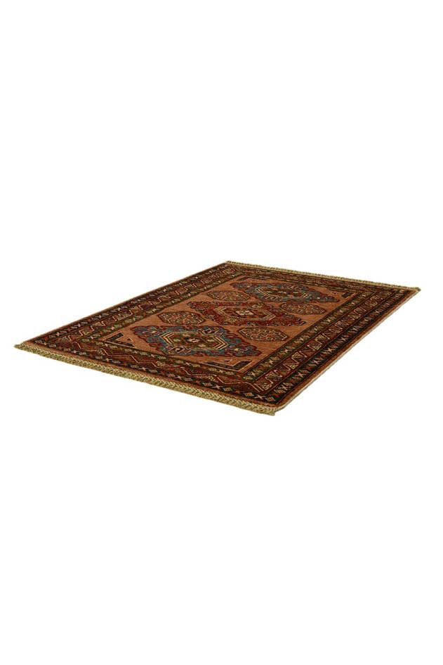 Detail image of 2' 11 x 3' 11 Hand Knotted Kazak Rug