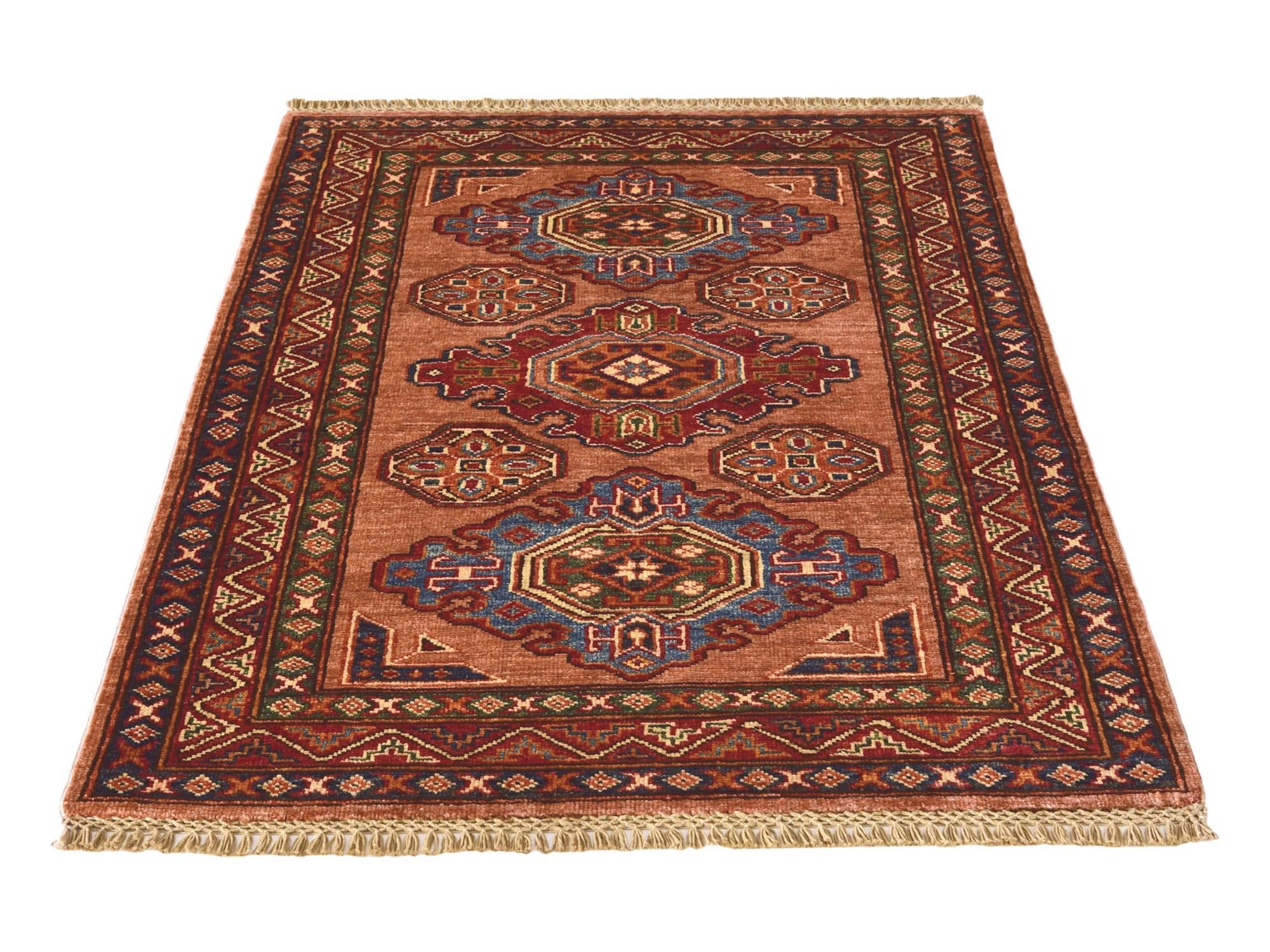 2' 11 x 3' 11 Hand Knotted Kazak Rug