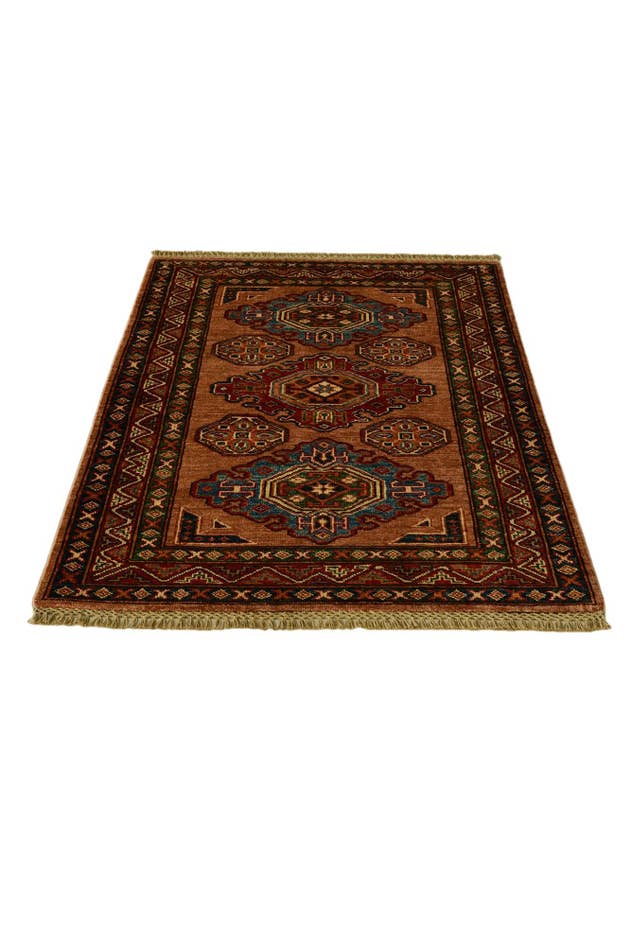 Detail image of 2' 11 x 3' 11 Hand Knotted Kazak Rug