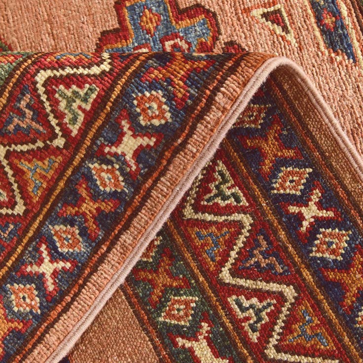 Detail image of 2' 11 x 3' 11 Hand Knotted Kazak Rug