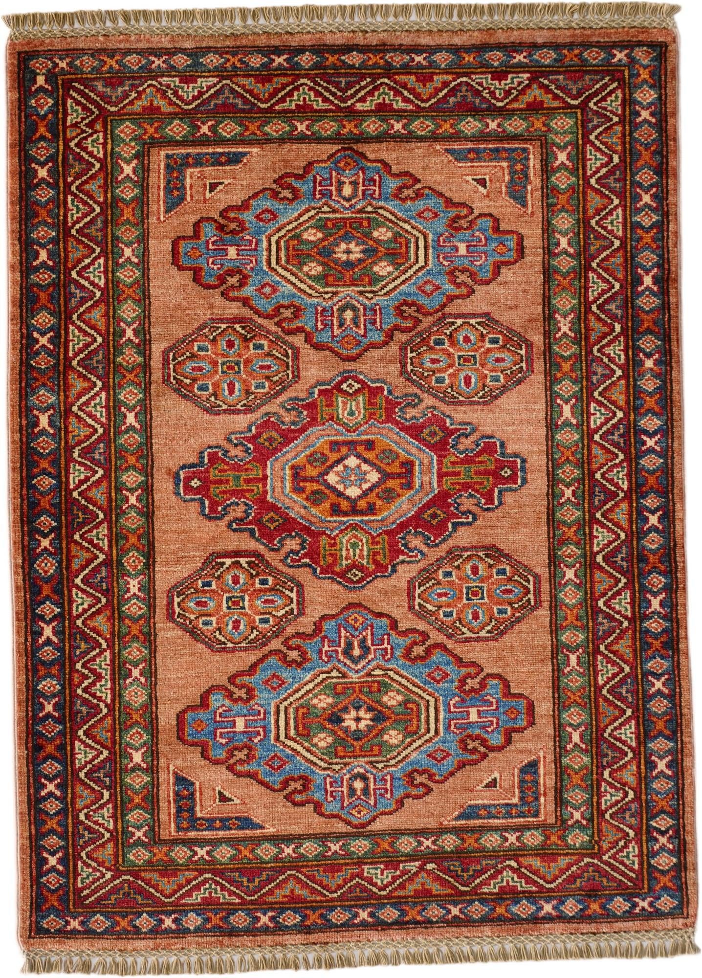 2' 11 x 3' 11 Hand Knotted Kazak Rug