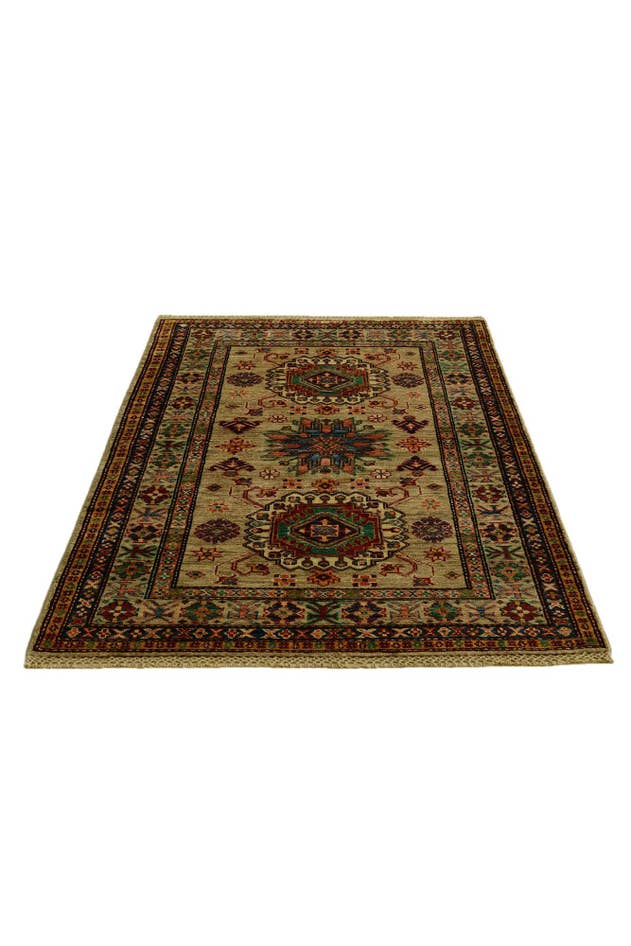 Detail image of 3' 6 x 5' 1 Hand Knotted Kazak Rug