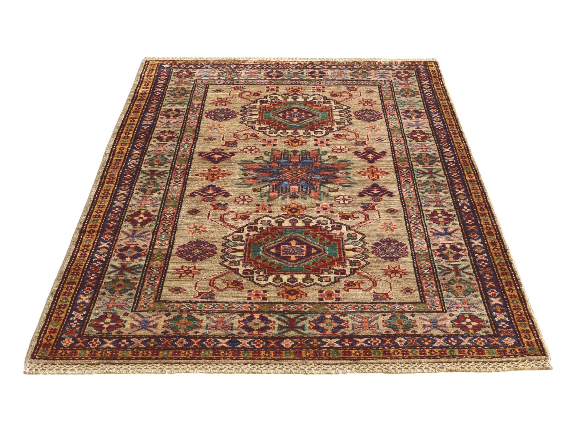 3' 6 x 5' 1 Hand Knotted Kazak Rug