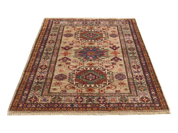 Detail image of 3' 6 x 5' 1 Hand Knotted Kazak Rug