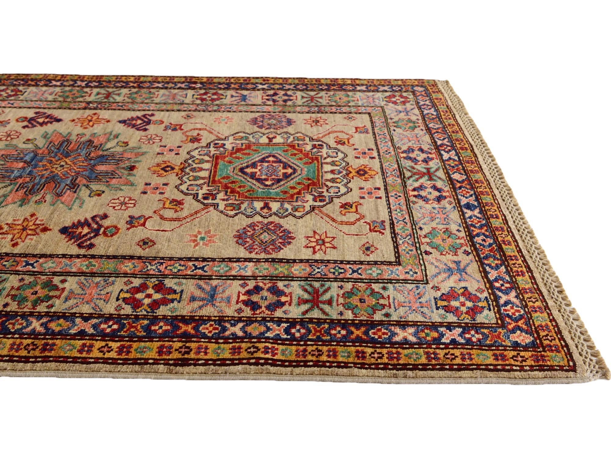 3' 6 x 5' 1 Hand Knotted Kazak Rug