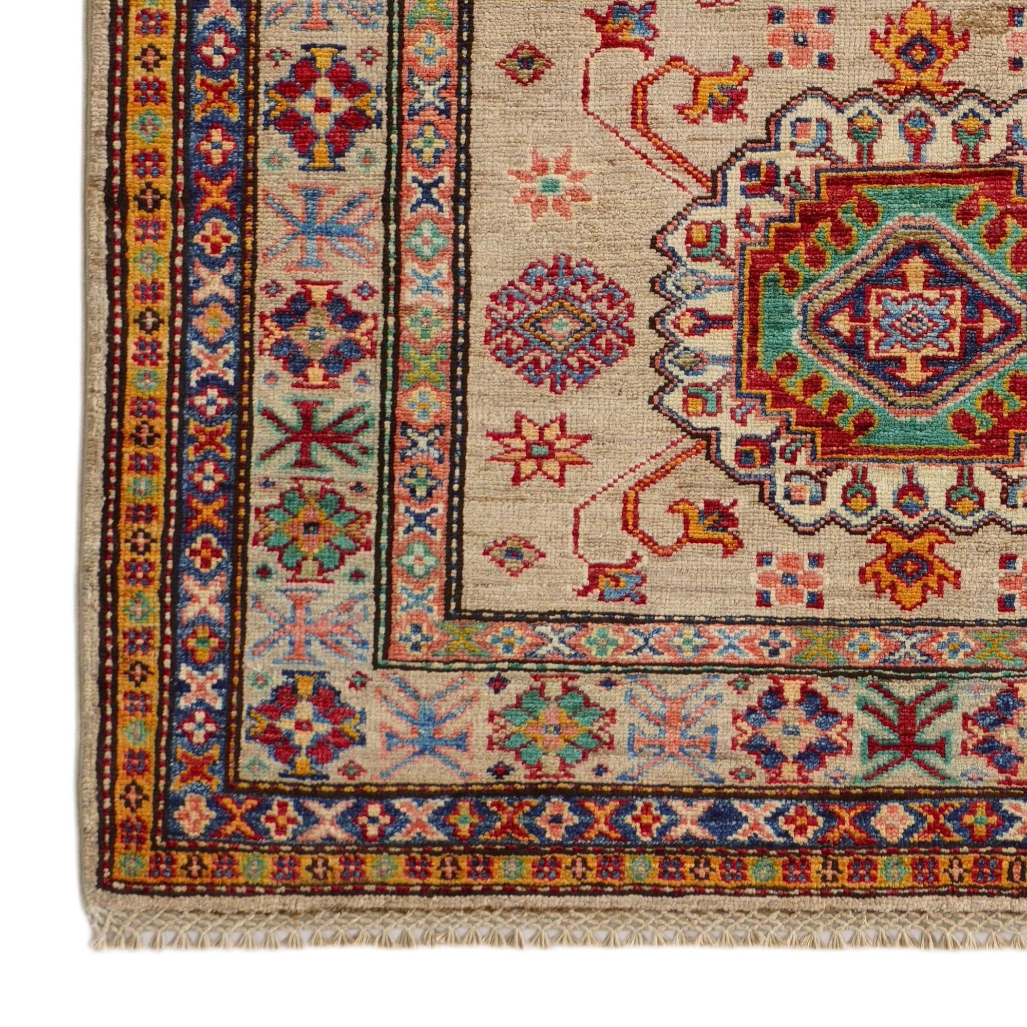 3' 6 x 5' 1 Hand Knotted Kazak Rug