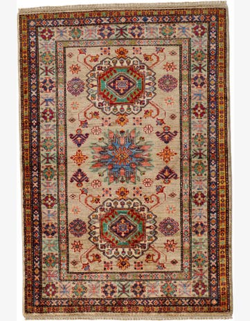 3' 6 x 5' 1 Hand Knotted Kazak Rug