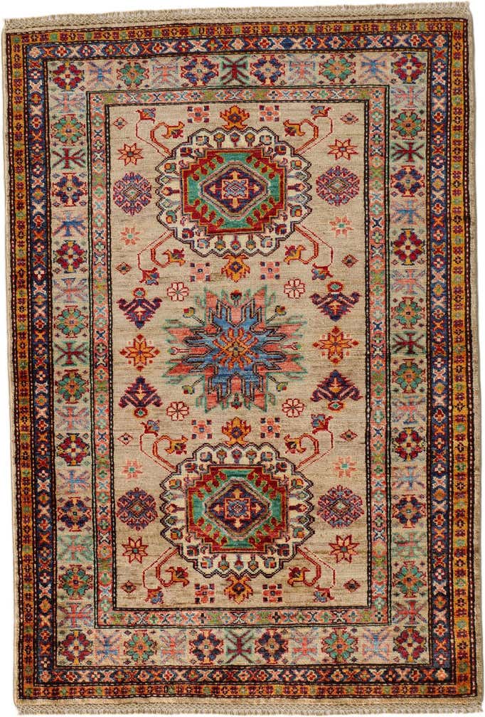 3' 6 x 5' 1 Hand Knotted Kazak Rug