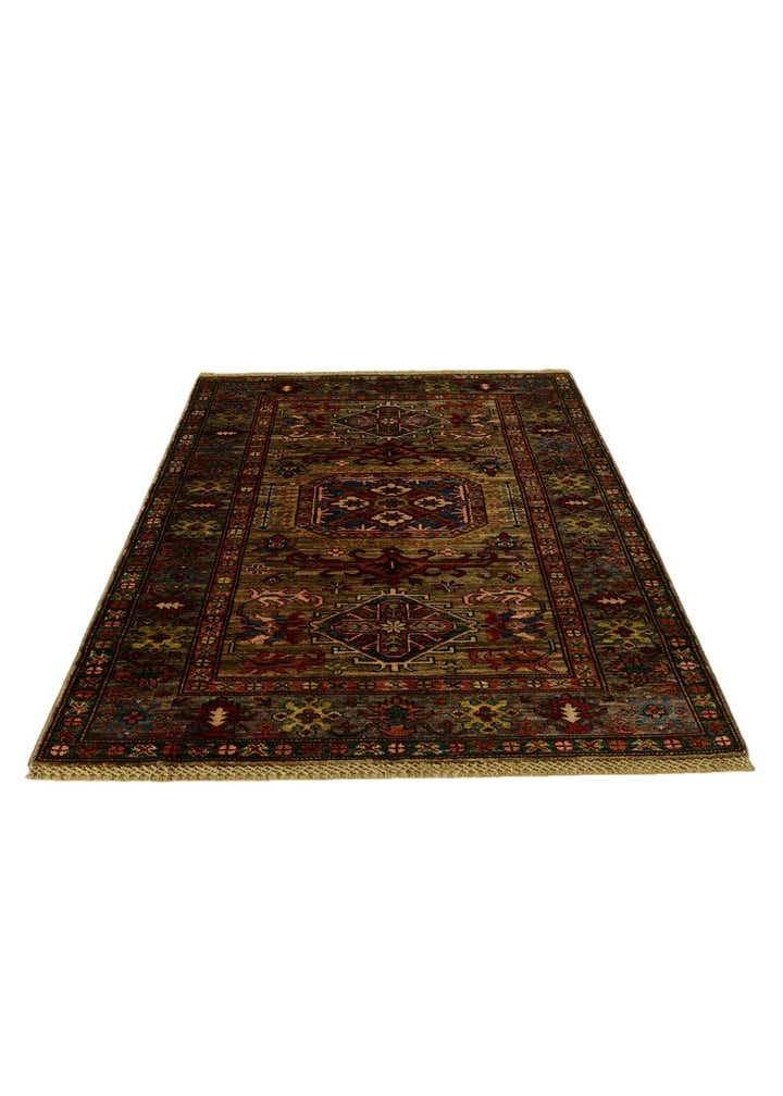 3' 4 x 5' Hand Knotted Kazak Rug