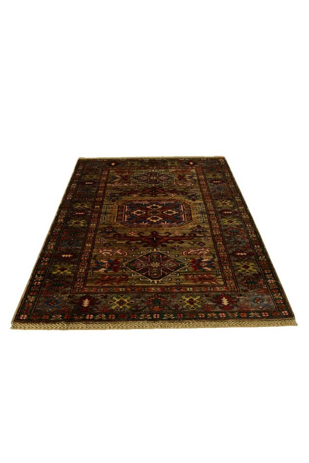 Detail image of 3' 4 x 5' Hand Knotted Kazak Rug
