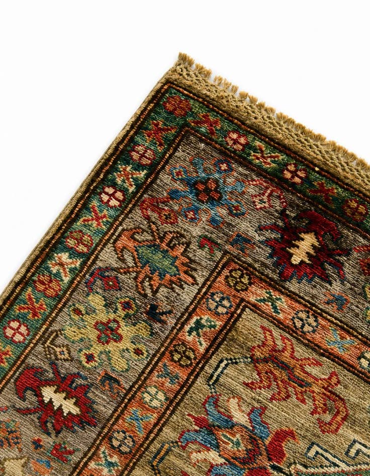 Detail image of 3' 4 x 5' Hand Knotted Kazak Rug
