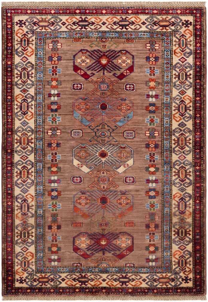 3' 6 x 5' 1 Hand Knotted Kazak Rug