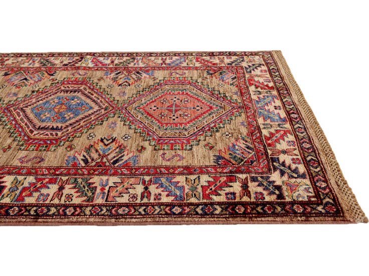 Detail image of 3' 4 x 4' 11 Hand Knotted Kazak Rug