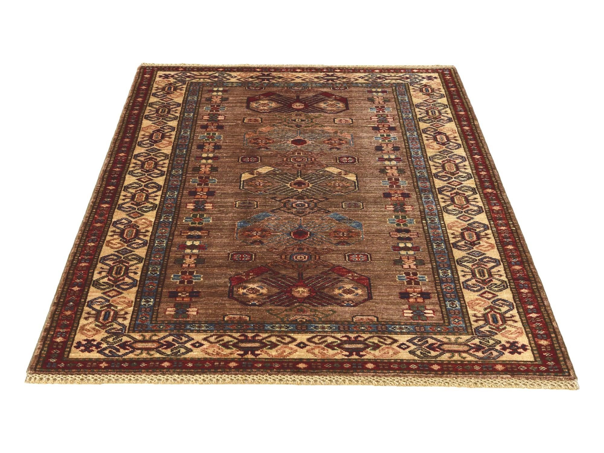 3' 6 x 5' 1 Hand Knotted Kazak Rug