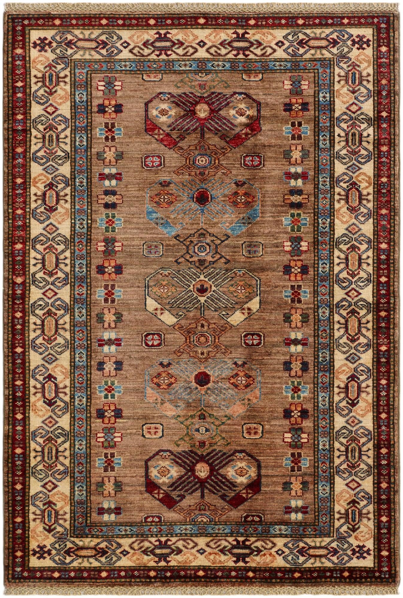 3' 6 x 5' 1 Hand Knotted Kazak Rug