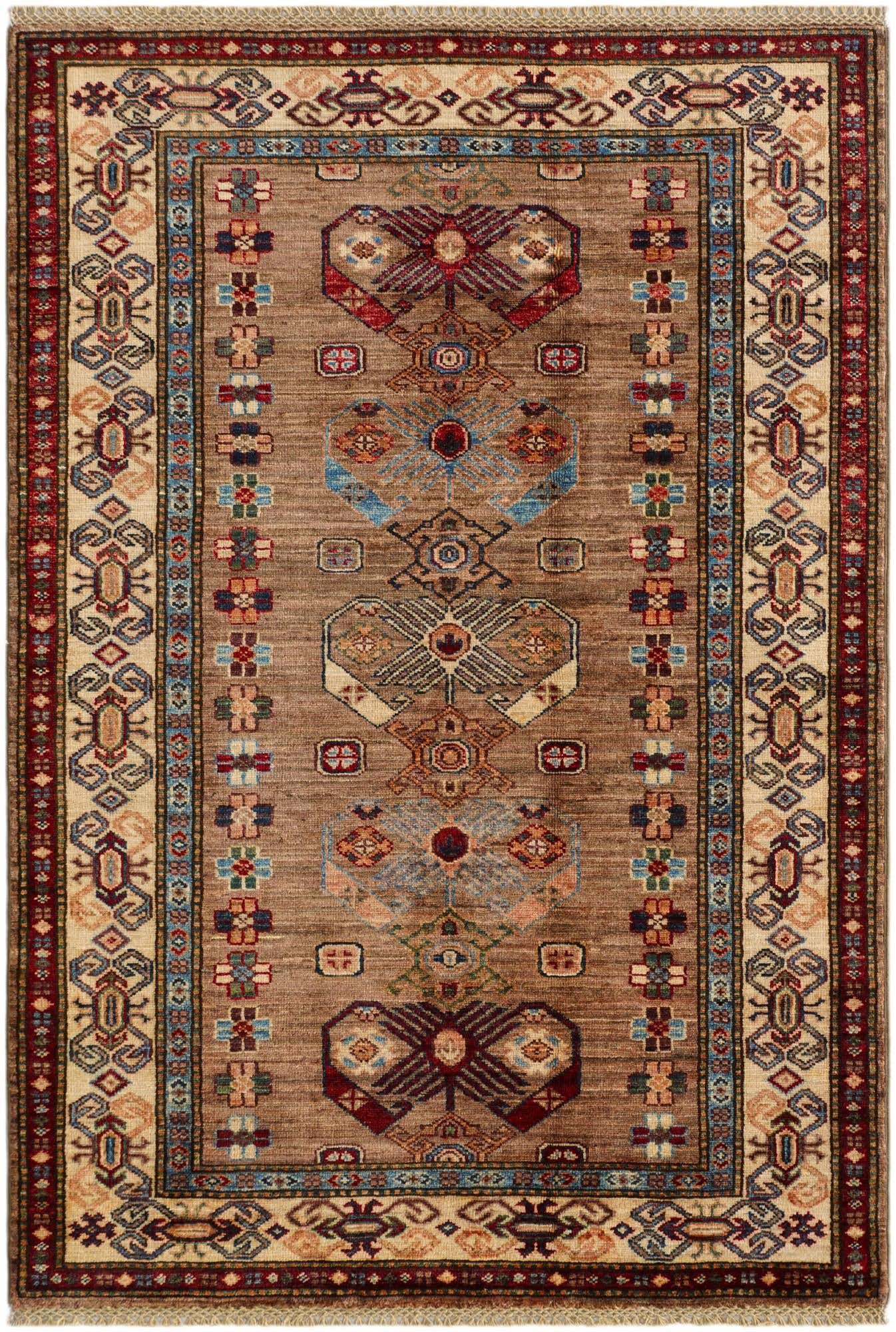3' 6 x 5' 1 Hand Knotted Kazak Rug