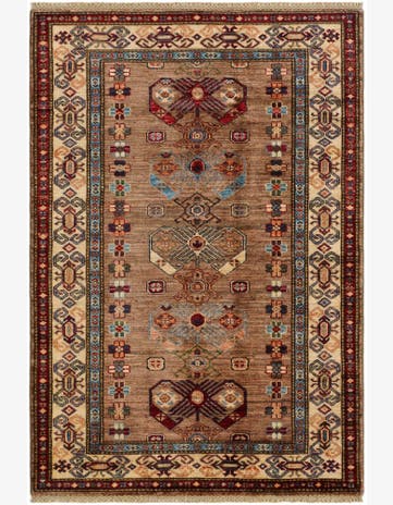 3' 6 x 5' 1 Hand Knotted Kazak Rug