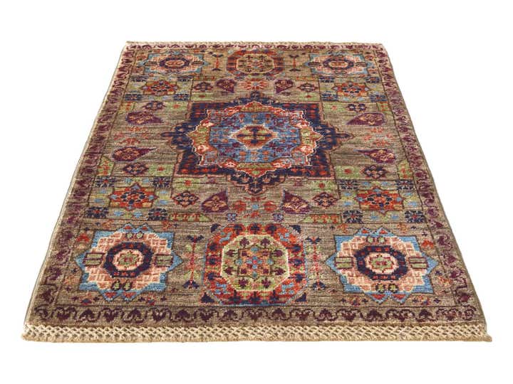 2' x 3' 2 Hand Knotted Mamluk Ziegler Rug