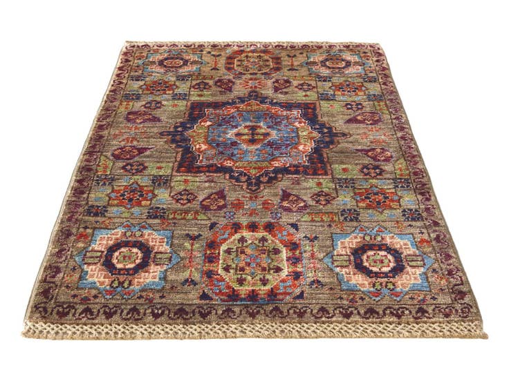 Detail image of 2' x 3' 2 Hand Knotted Mamluk Ziegler Rug
