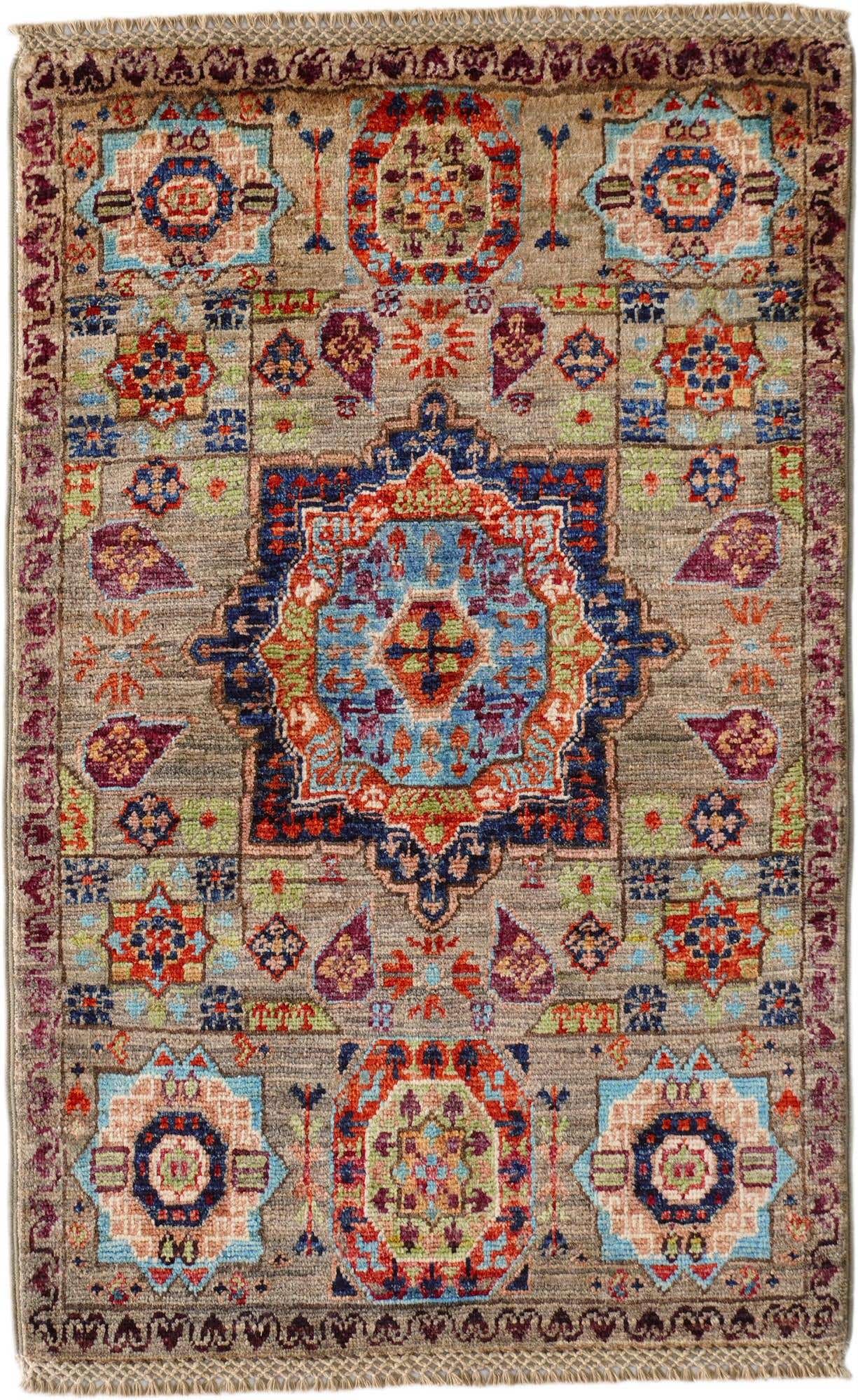 2' x 3' 2 Hand Knotted Mamluk Ziegler Rug